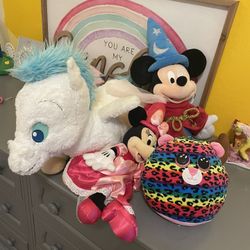Great Condition Disney And Squishmellow Stuffed Animals  