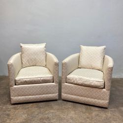 Chaddok Lounge Swivel Chairs, Pair of 2