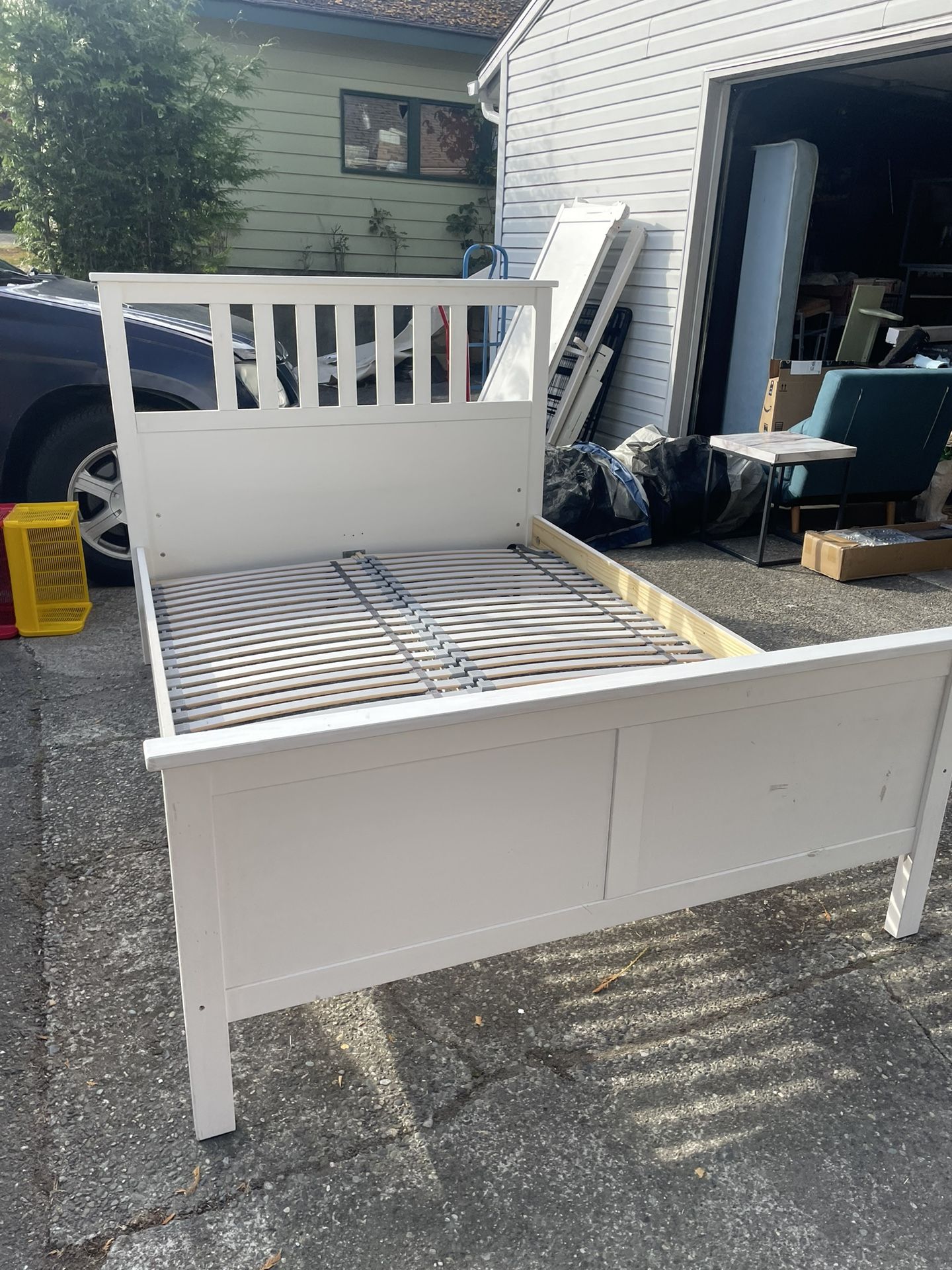 Nice White Wood Full Bed Frame