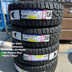285/75R16 LT Falken Wildpeak AT4W New Set of Tires Installed and Balanced Set de Llantas Nuevas Instaladas y Balanceadas