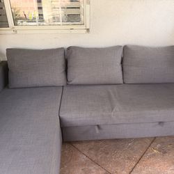 Sleeper sectional,3 seat w/storage, Skiftebo dark gray