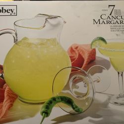NEW 7 PIECE GLASS MARGARITA SET.🥃🥃🥃  