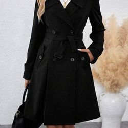 Black Trench Coat w/ Belt