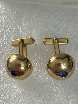 Yugos hombre diferentes modelos piedras rojas azul y ojo tigre gold filled joyería antigua cada juego