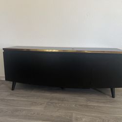 Black & Gold TV Stand For TVs Up To 65”