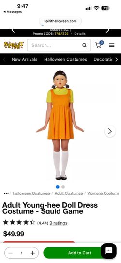 Squid Games Costume “Red Light / Green Light” Doll (Used 1 Time)