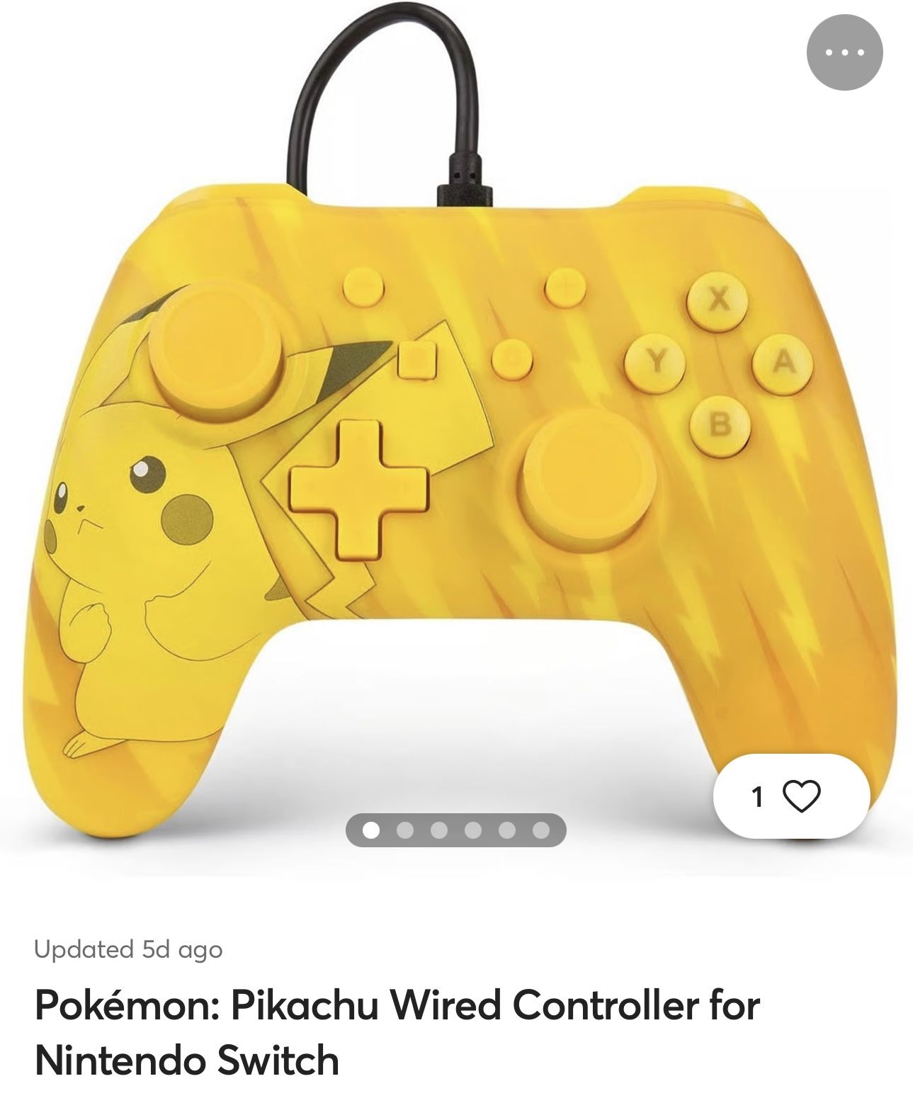 Nintendo Switch Power A Pikachu Wired Controller, working, Waipahu