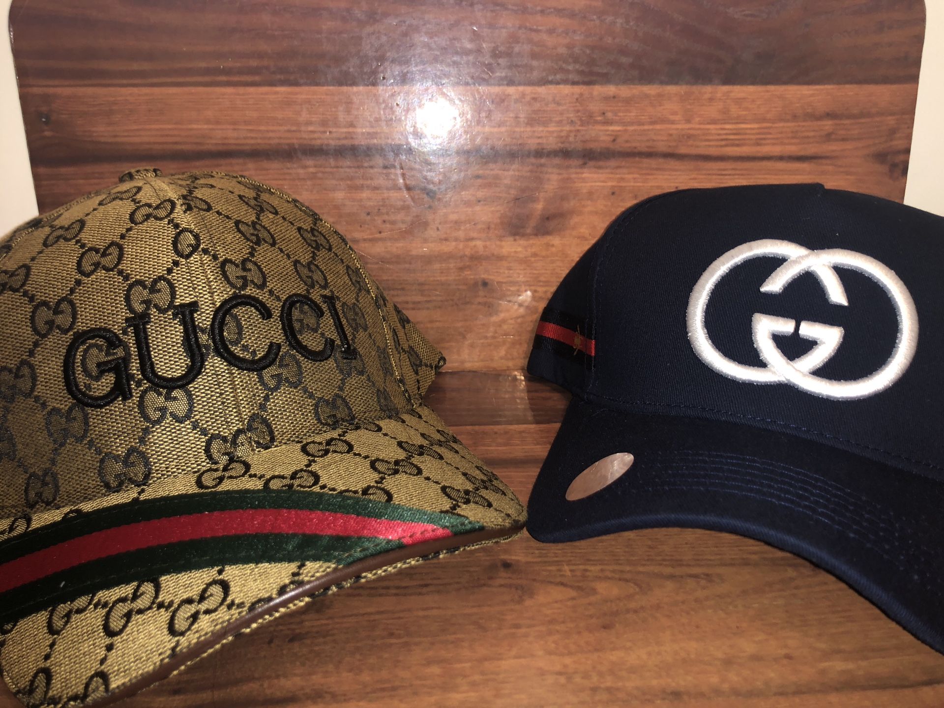 Gucci, Louis Vuitton hats