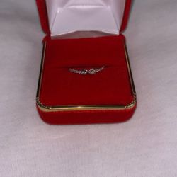 14K Rose Gold Ring With Real Diamonds