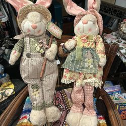 (2) Huge Easter Bunnies