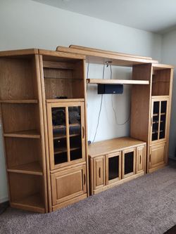 Wood ,Oak Color Entertanment Center