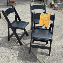 BLACK FOLDING CHAIRS (12)