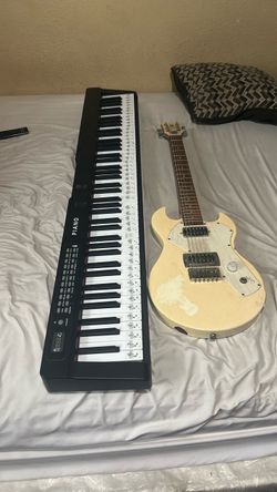 Piano, guitar and amp