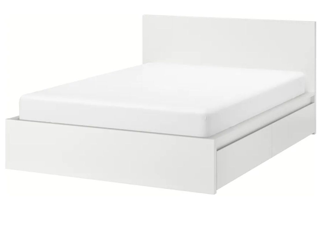 IKEA Full Bed With 4 Drawers Used (Like New) CASH AND CARRY ONLY for