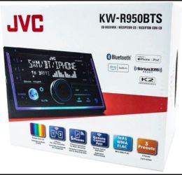 JVC KW-R950BTS Bluetooth Car Stereo Receiver with USB Port - LCD Display - AM/FM Radio - MP3 Player - Double DIN - 13-Band EQ (Black)