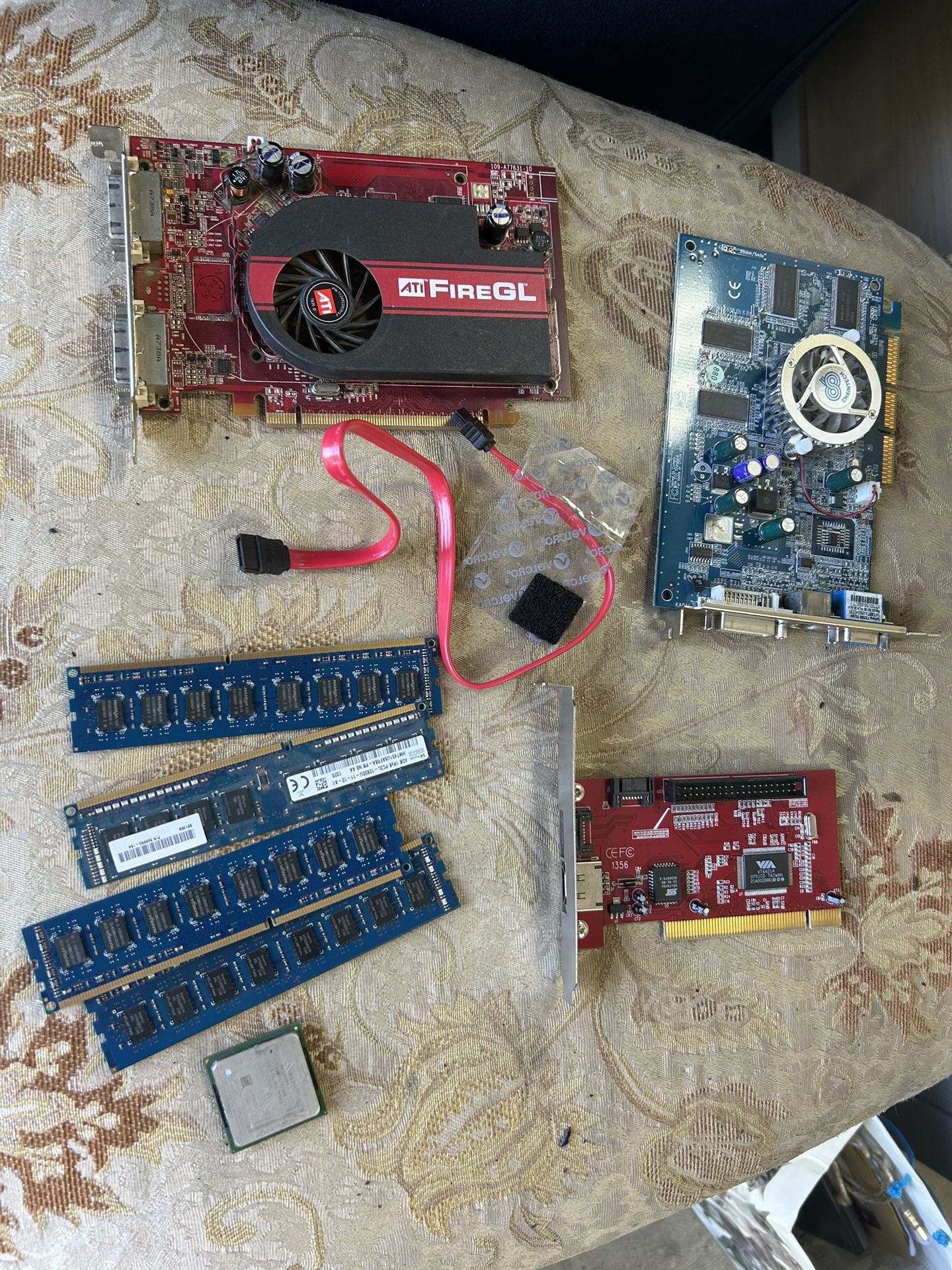 Various Video Cards And RAMs And CPU