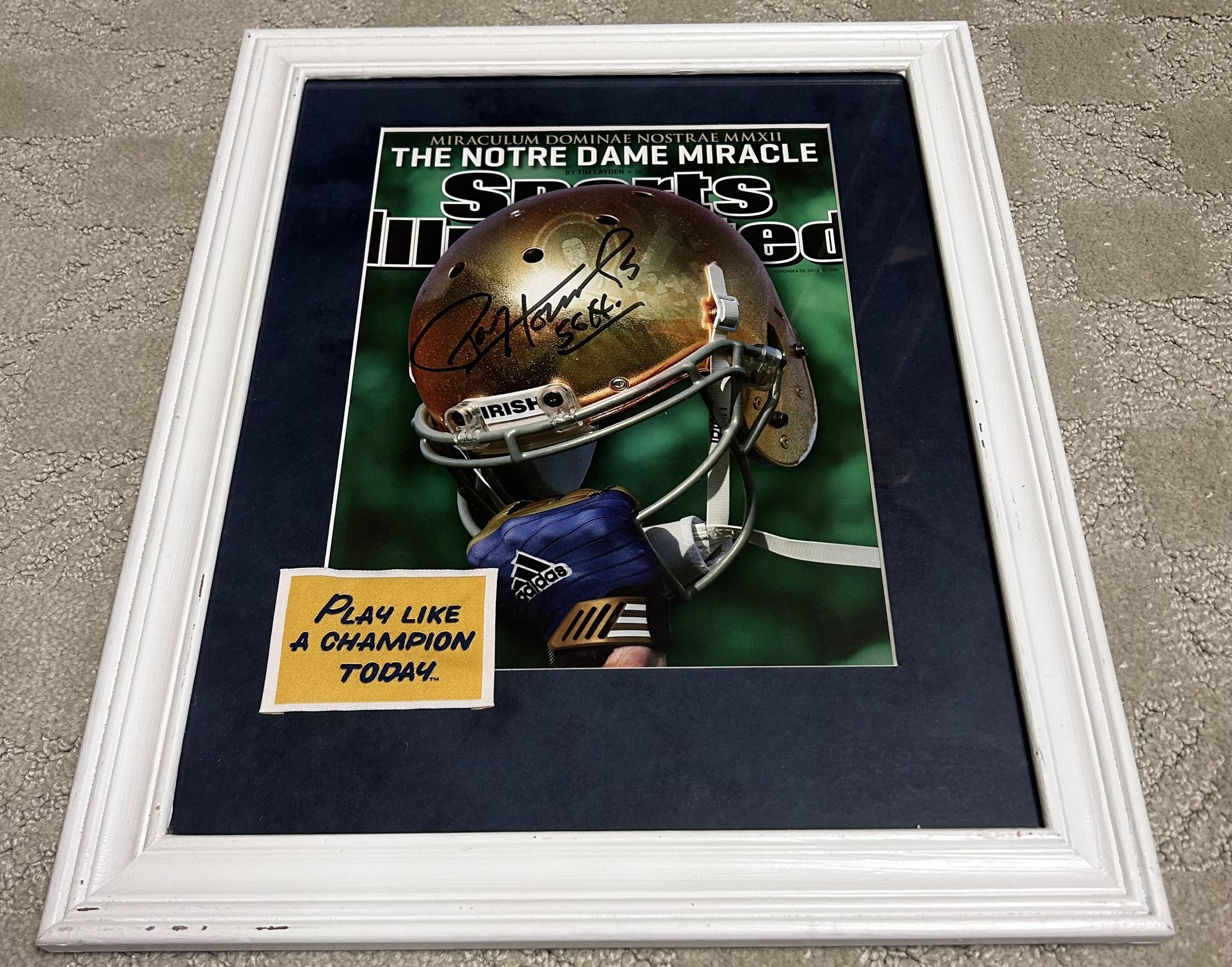 Paul Hornung Notre Dame Fighting Irish Signed Framed Sports Illustrated Print
