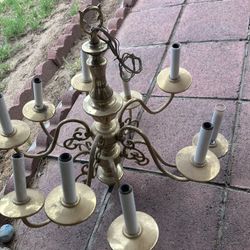 Gorgeous Gold Tone Chandelier 