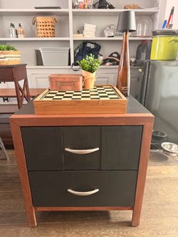 Two-Drawer Nightstand Side Table