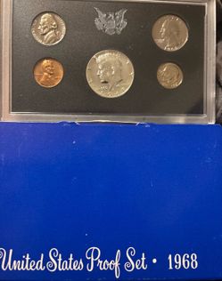 1968 United States proof set silver Kennedy