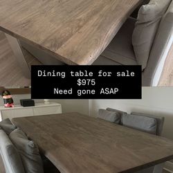 Rectangular dining table