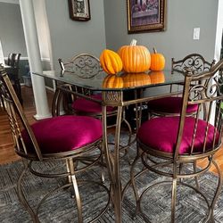 Glass Table w/ 4 Chairs