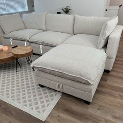 NEW MODULAR SECTIONAL SOFA WITH OTTOMAN ALSO BEDROOM FURNITURE BED MATTRESS AND MORE 