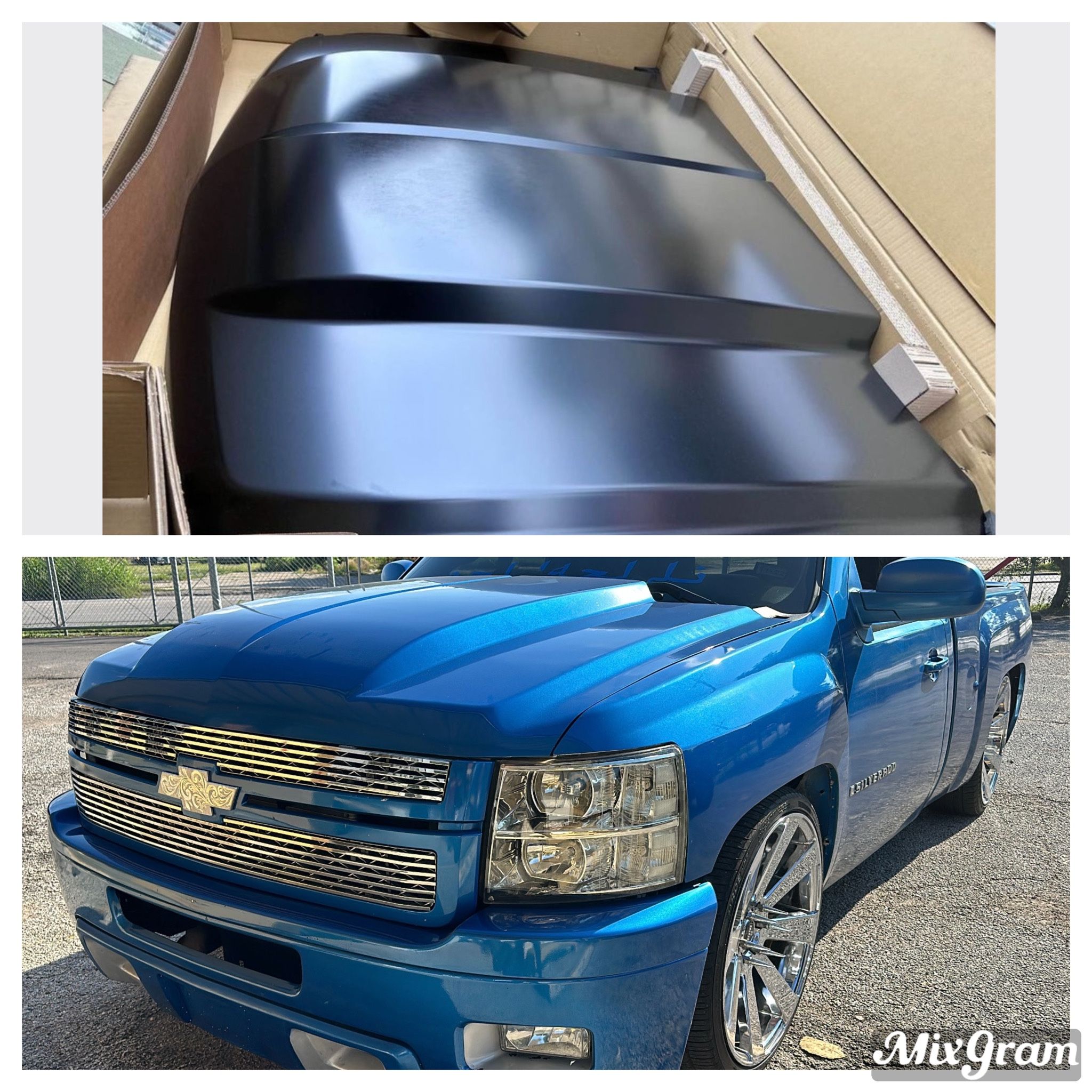 1500C ブルー 07-13 Silverado Cowl Hood for Sale in Houston, TX - OfferUp