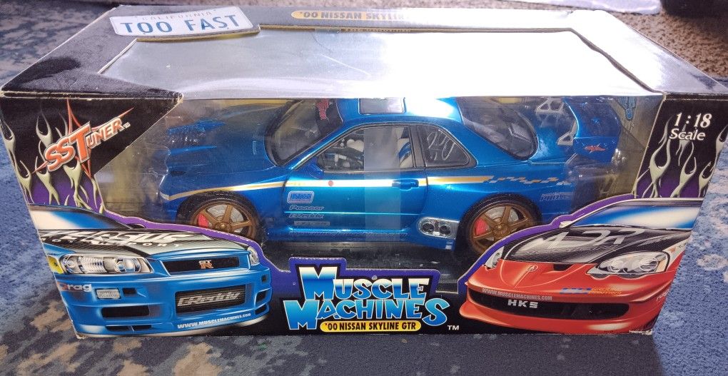 Muscle Machines 1/18 Scale 00 Nissan Skyline GTR
