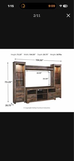 Rustic Wood Entertainment Center with Fireplace