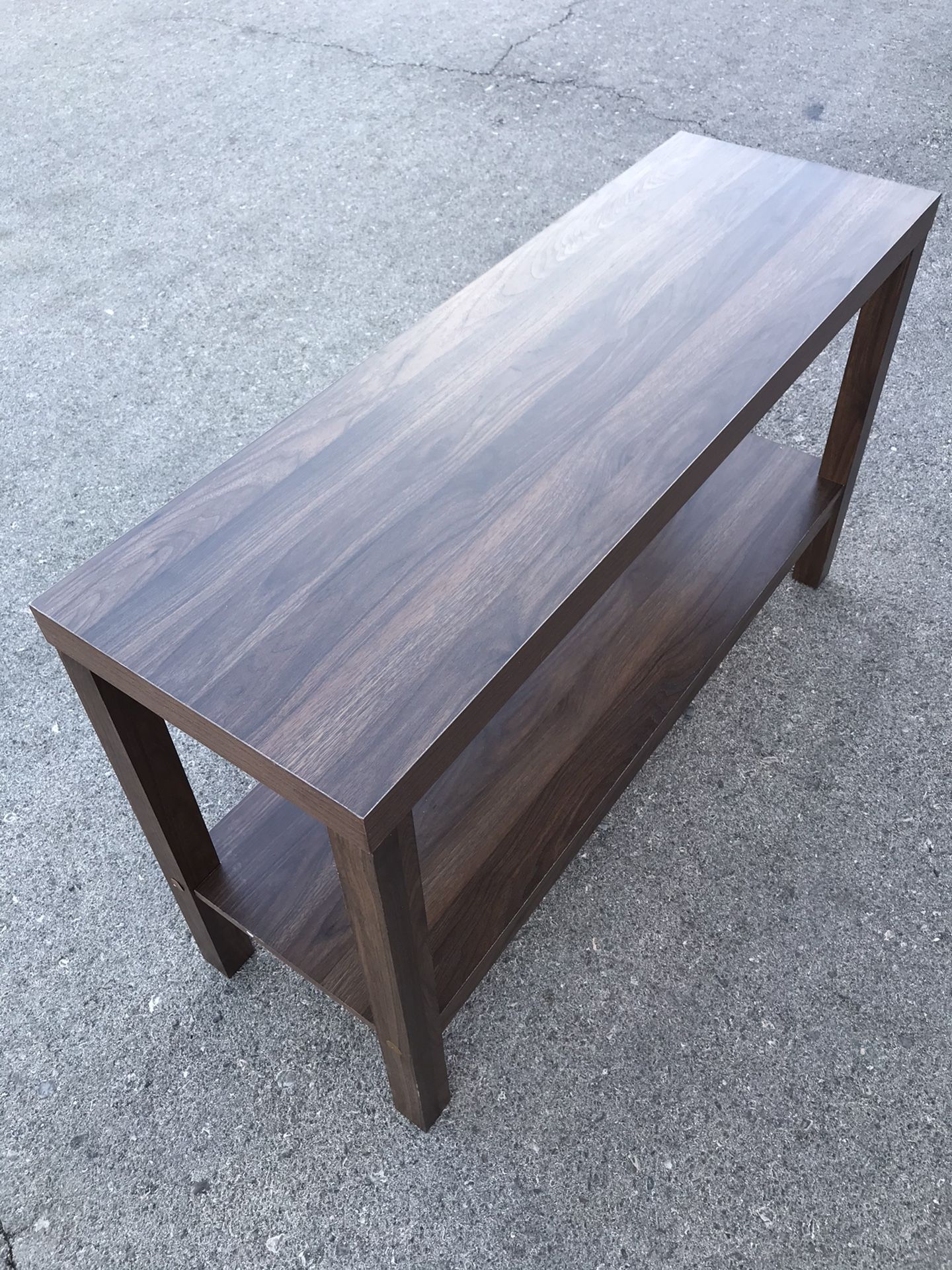NEW console table, walnut and espresso brown available