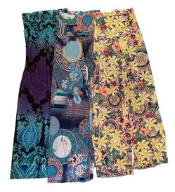 Womens Boho Printed Wide Leg Palazzo Pants High Waist Stretch Lounge Trousers S