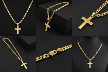 14K Gold Cross Necklace