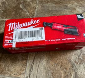 Milwaukee M12 3/8" Cordless Ratchet Tool Only