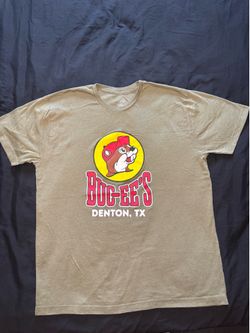Buc-ee's Men's Brown Denton TX Buc-ee the Beaver Logo Crew Neck T-Shirt XL