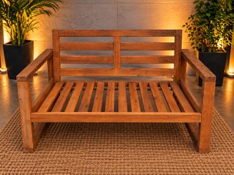 Solid Wood Outdoor Patio Bench / Loveseat – $100 OBO
