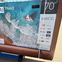 70 Lg Tv Smart 4k HDTV $55 Down On Finacing Free Deliver 6 Month Warranty.  