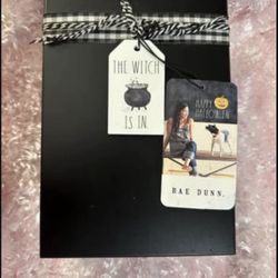 $15 - New Rae Dunn I PUT A SPELL ON YOU.  Wood BookStack -  Farmhouse decor- perfect for Tabletop,  Shelf or Mantle.  Please pickup in the area of 36t