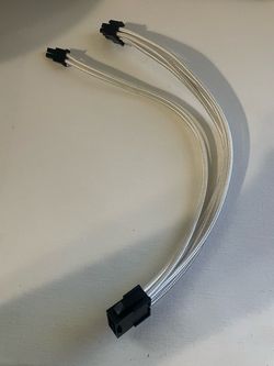 CableMod White Sleeved PSU Extension Cable Lot