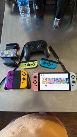 Nintendo Switch OLED  Console Joy-Con Dock Charger + Accessories