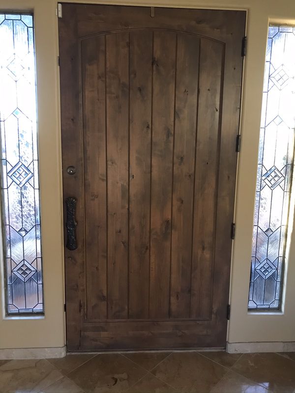Knotty Alder Front Door 96”X 48” with Jam for Sale in