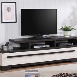 REMINGTON TV STAND CHALK/EBONY