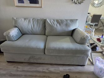 Buttery Pastel Light Mint Green  LOVESEAT