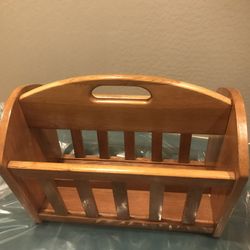 Solid oak wood magazine Holder!