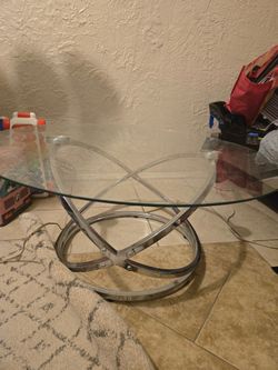 Glass living room table