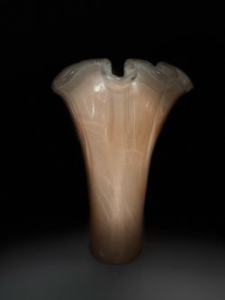 Art Glass Ruffled Edge Vase
