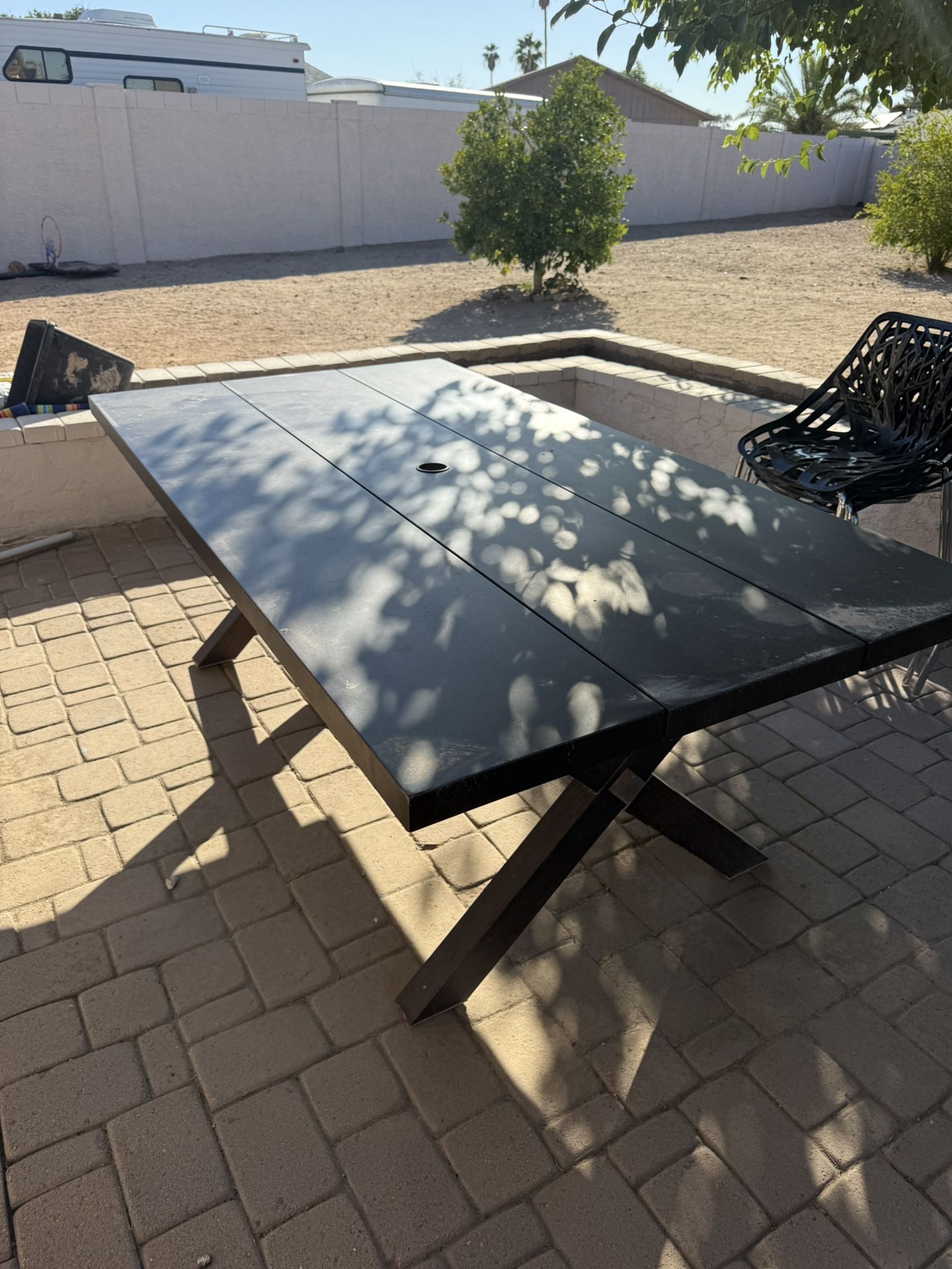 allen + roth Rectangle Outdoor Dining Table