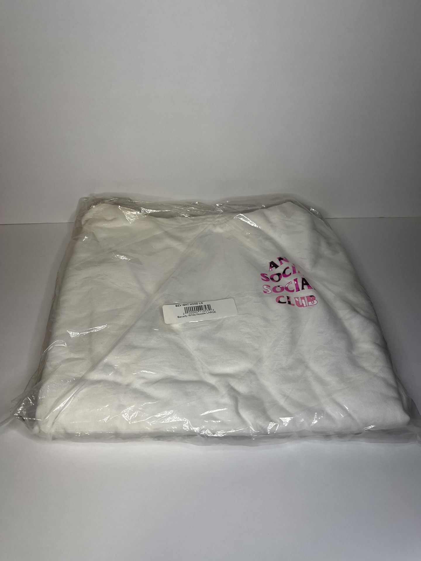 ASSC Anti Social Social Club Beverly White Pink Camouflage Hoodie Size Large