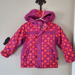 REI Girl's 18M Timber Mountain Snow Winter Ski Coat, Purple Orange