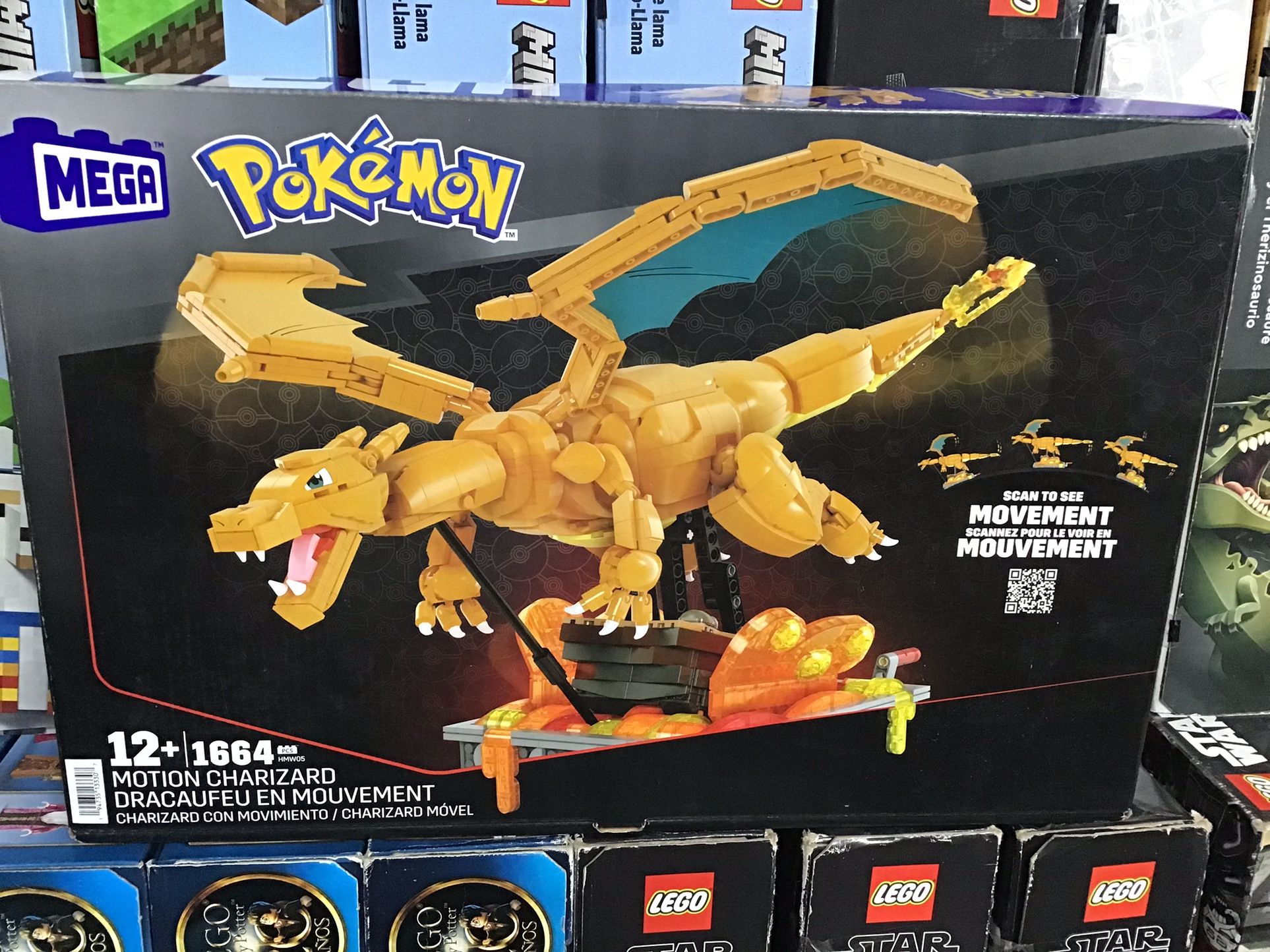 Mega Pokémon Charizard Con Movimiento